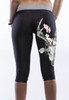 Back - Vogue print knee length yoga pants