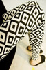 Black white pattern pencil