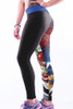Left - 3D print high waist womens sport yoga pants