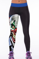 Front - 3D print high waist womens sport yoga pants