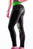 Left - Banshee print stretch yoga pants