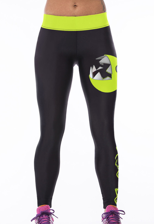 Front - Game time chic print yoga pants