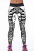 Front - Digital print sports yoga punk cult stretchy - tattoo power leggings