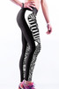 Right - Digital print sports yoga punk cult stretchy - tattoo power leggings