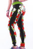 Left - Rose skeleton high waist gym yoga pants
