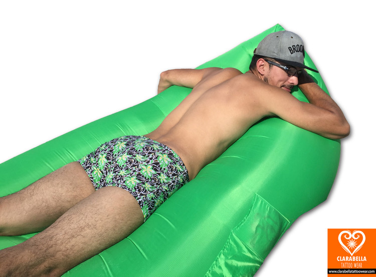 Green air sofa - inflatable lounge couch