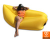 Yellow air sofa - inflatable lounge couch