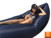 Dark blue air sofa - inflatable lounge couch