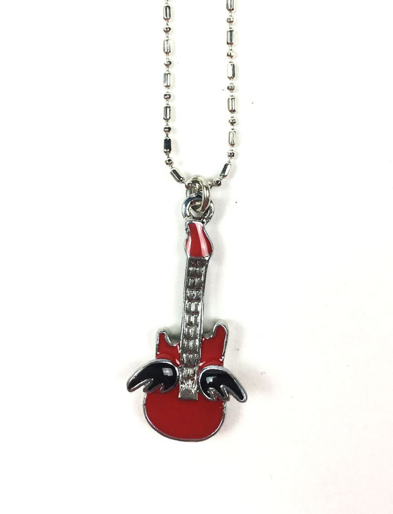Guitar wins red mix necklace pendant 