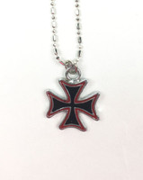 Herocross black red mix necklace pendant 