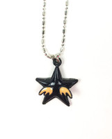 Star wins black cream star necklace pendant 