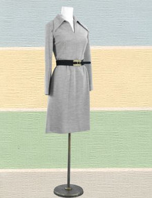 Early 70s dove gray day dress