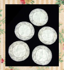 Pretty linen doilies