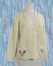 Preppy tennis cardigan