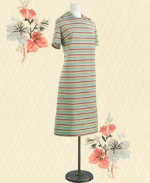 Hip striped travel dress