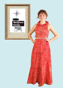 Vintage 1970s western bandana maxi dress