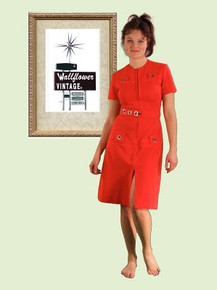 Vintage mod belted dress from Pierre Lucee
