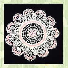 Cotton crocheted doily