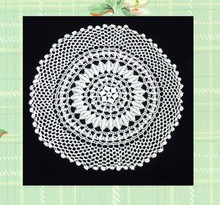 Simple white crocheted doily