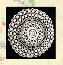 Vintage cotton ecru doily