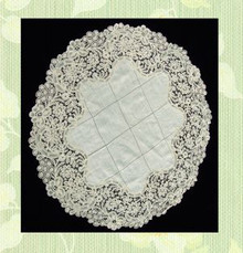 Lace and linen doily