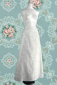 1970s textured silver brocade skirt