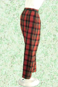 Classic 1960s red plaid pants
