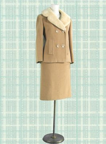 Late 1960s cafe au lait wool suit