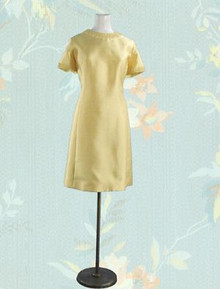 Buttery yellow 1960s cocktail dress