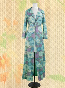 Resplendent 1970s floral evening trench