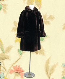 Warmest mahogany mouton lamb coat