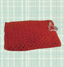 1940s Red rayon cord clutch