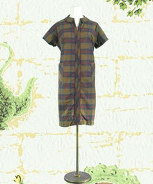 Classic plaid 1950s housedress