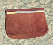 Cool 1970s suede clutch