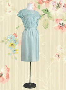 Light blue 1960s sheath dress