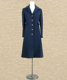 Navy blue knit trench coat
