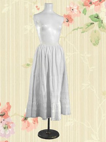 Early 1900s white cotton petticoat