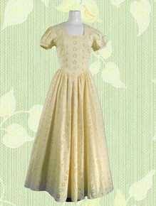 Cotton twill eyelet gown