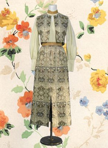 Exotic 1970s two piece dress