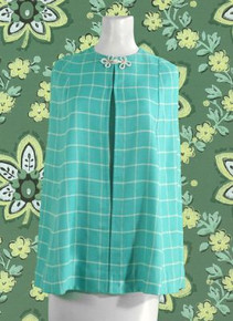 1970s aqua blue cape