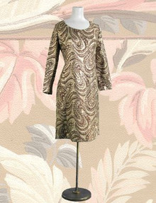 Fitted metallic cocktail dress
