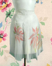 Sheer pointsettia hostess apron 1950s
