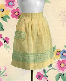 Pretty yellow gingham apron