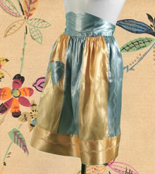 Gorgeous rayon satin 1940s apron