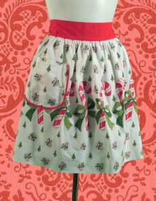 Candy cane print Christmas apron