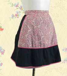 Paisley and navy hostess apron