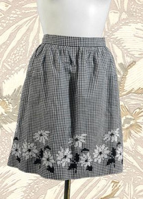 Cross stitched gingham apron