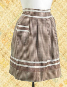 Gingham cafe apron