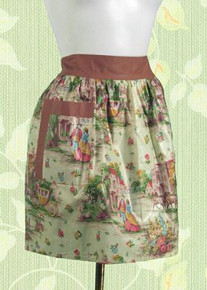Country toile apron