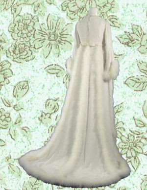 Spectacular White Velvet Wedding Gown Wallflower Vintage